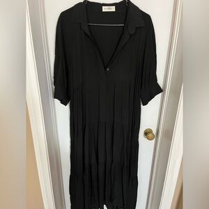 NATURAL LIFE Black Long Sleeve Dress
